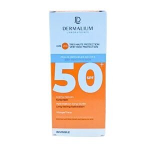 DERMALIUM CREME SOLAIRE INVISIBLE SPF 50+ PEAUX SENSIBLES SECHES 50ML